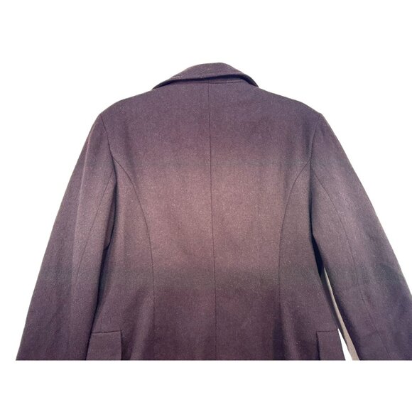 Braebrook Womens Wool Blend Zip-Up Coat Size 14 Brown Made In Russia - Picture 9 of 9